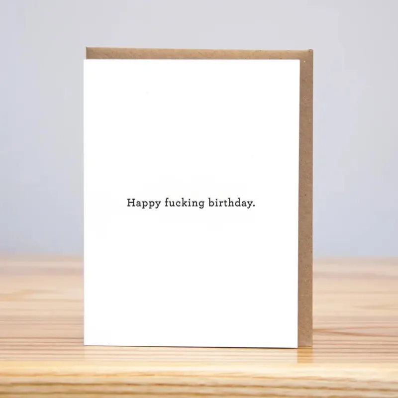 Happy Fucking Birthday Card sold by Brightside Boutique