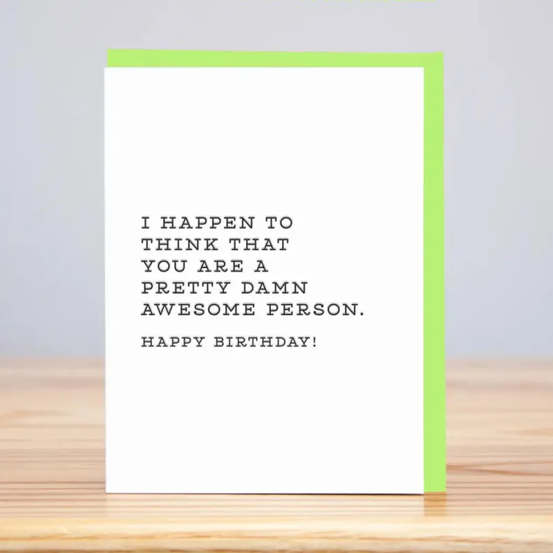 Damn Awesome Birthday Card sold by Brightside Boutique
