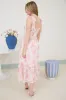 Rosy Toile Sweetheart Midi Dress sold by Brightside Boutique