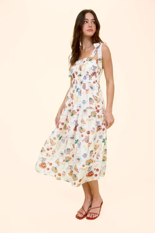 Tea Time Midi Dress sold by Brightside Boutique