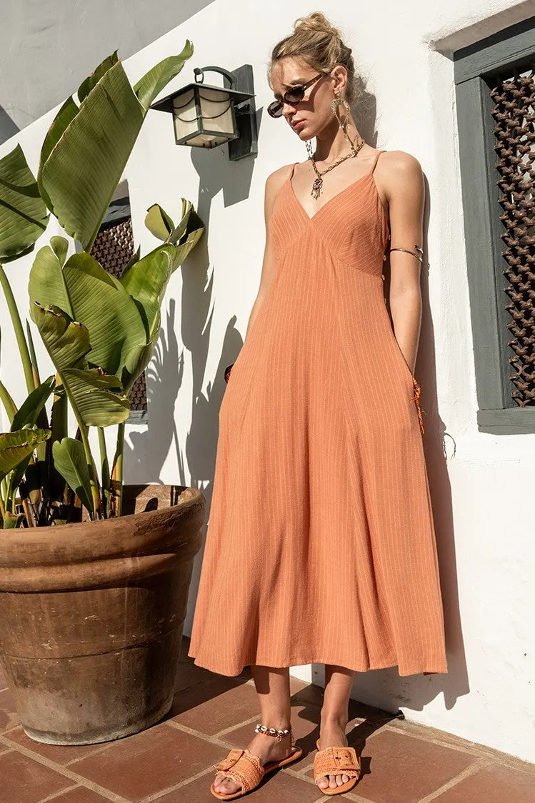 Oceanfolk Linen Midi Dress sold by Brightside Boutique product image thumbnail 5