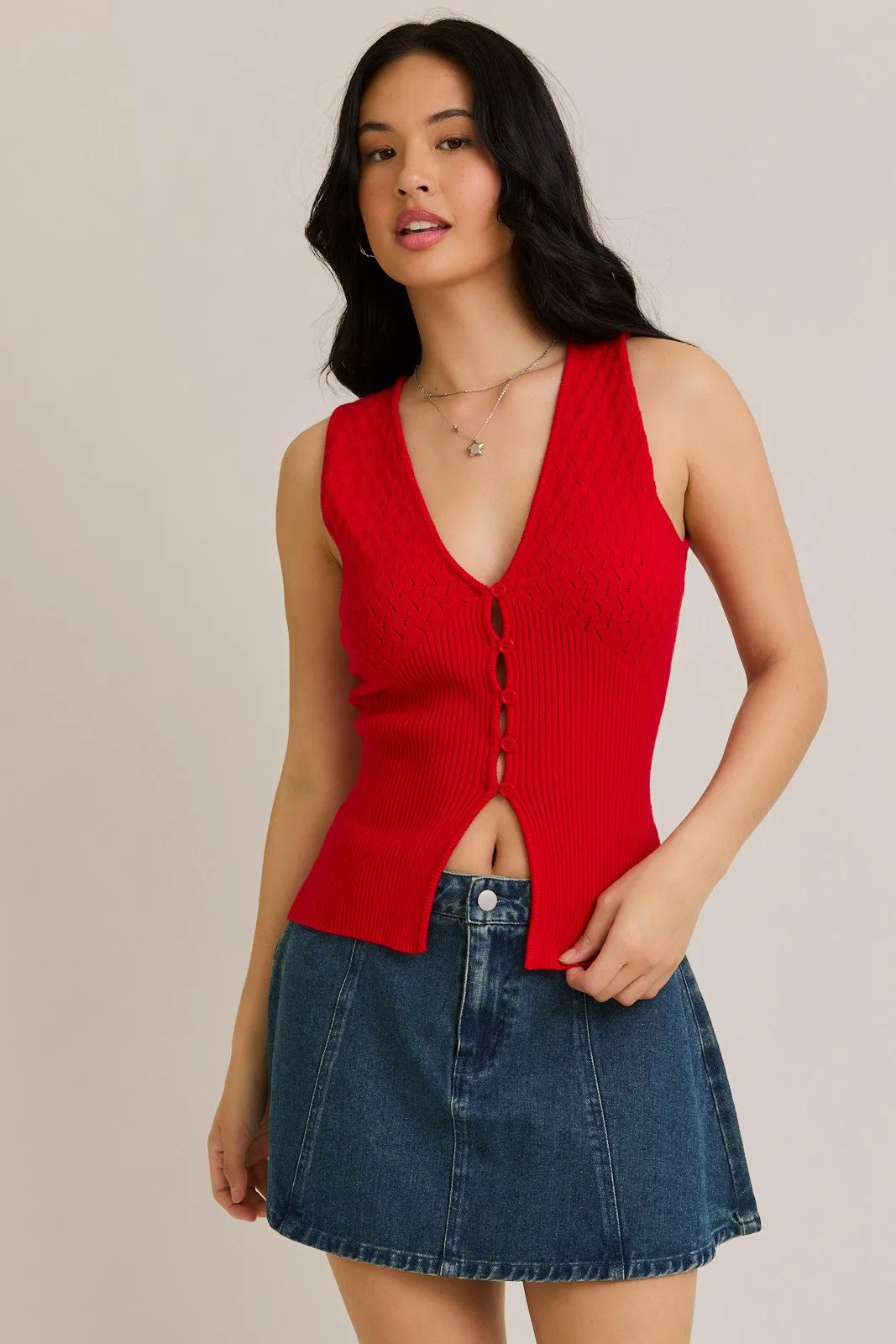 Pointelle Project Tank Top sold by Brightside Boutique product image thumbnail 2