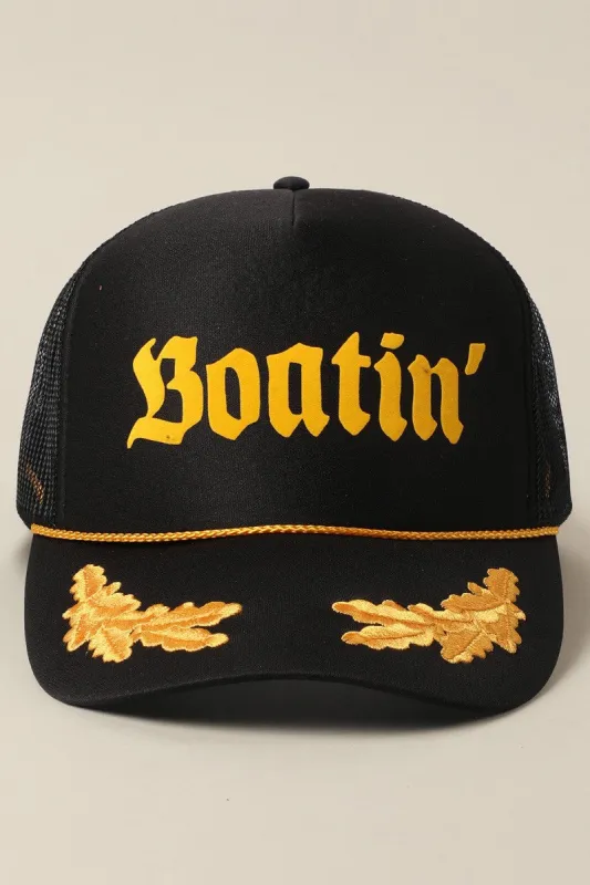 Boatin Trucker Hat sold by Brightside Boutique