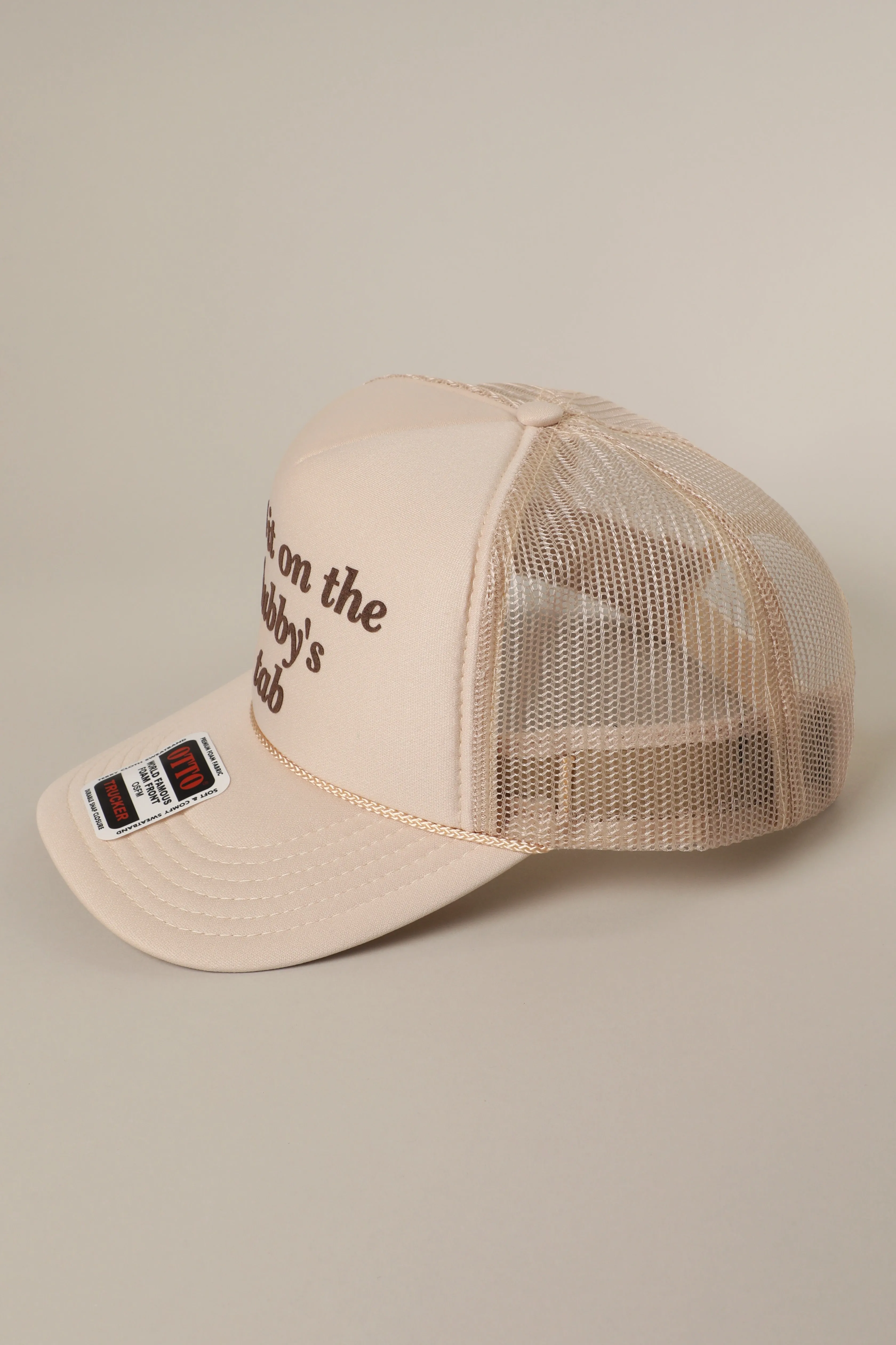 Put It On The Hubby's Tab Trucker Hat sold by Brightside Boutique product image thumbnail 3