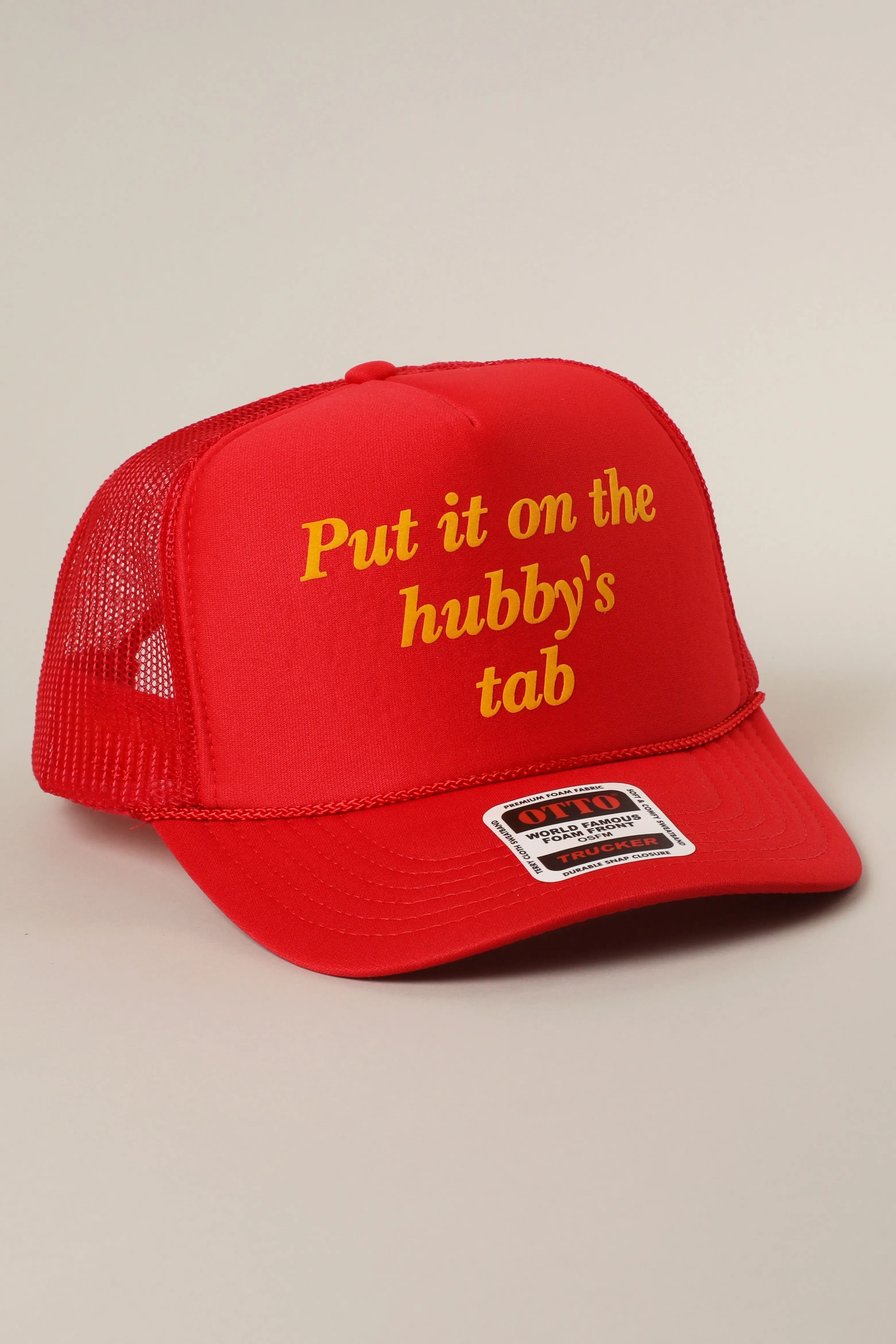 Put It On The Hubby's Tab Trucker Hat sold by Brightside Boutique product image thumbnail 2