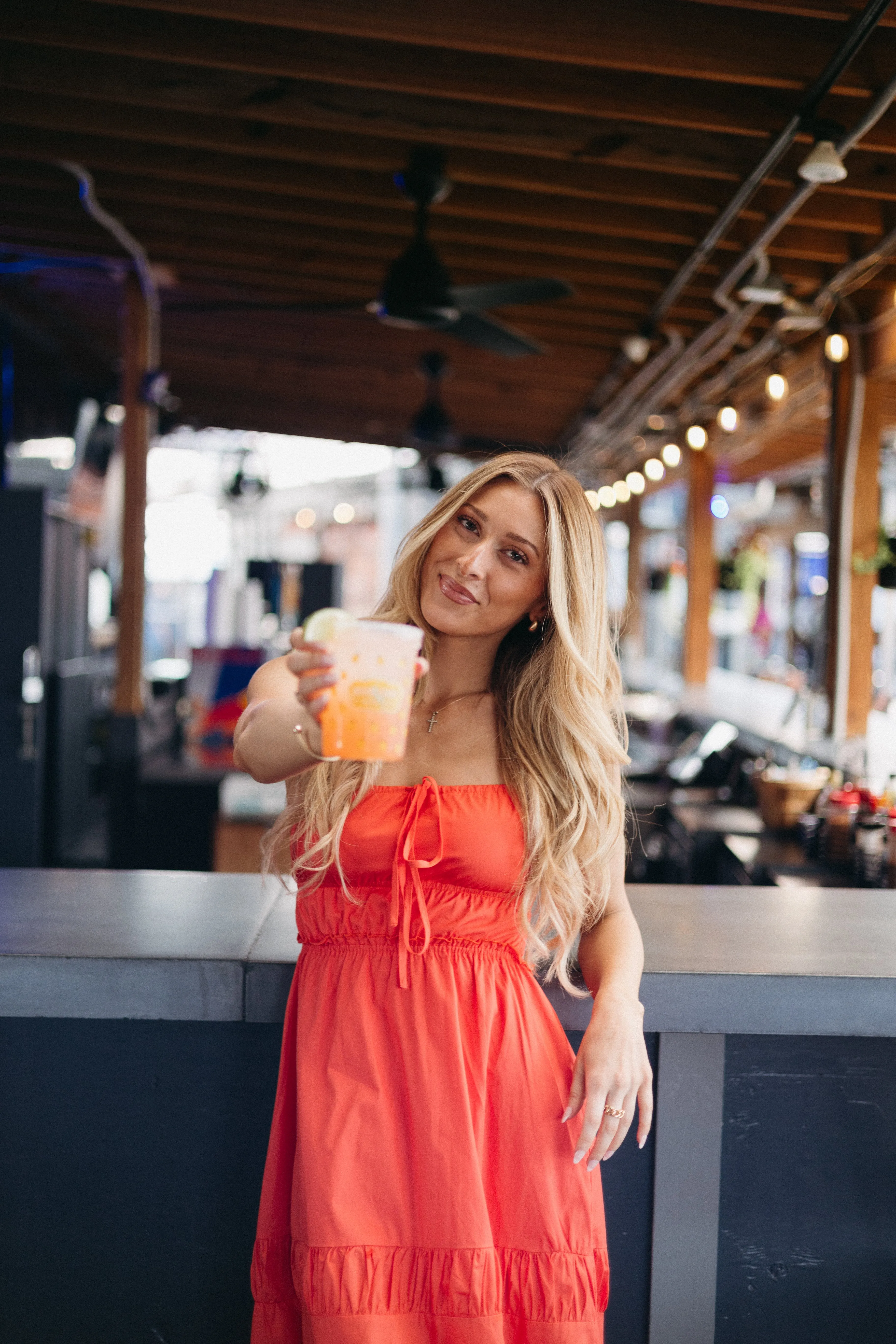 Rosy Ruffle Midi Dress sold by Brightside Boutique product image thumbnail 3