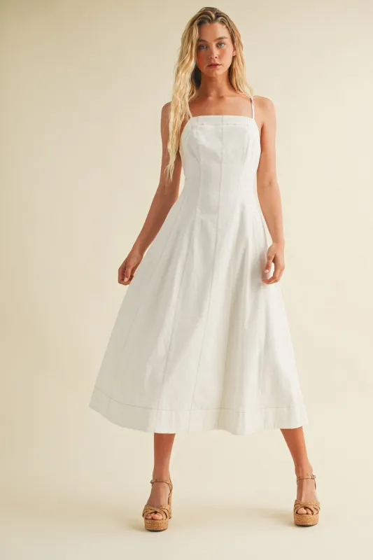 The Harlow Midi Dress sold by Brightside Boutique