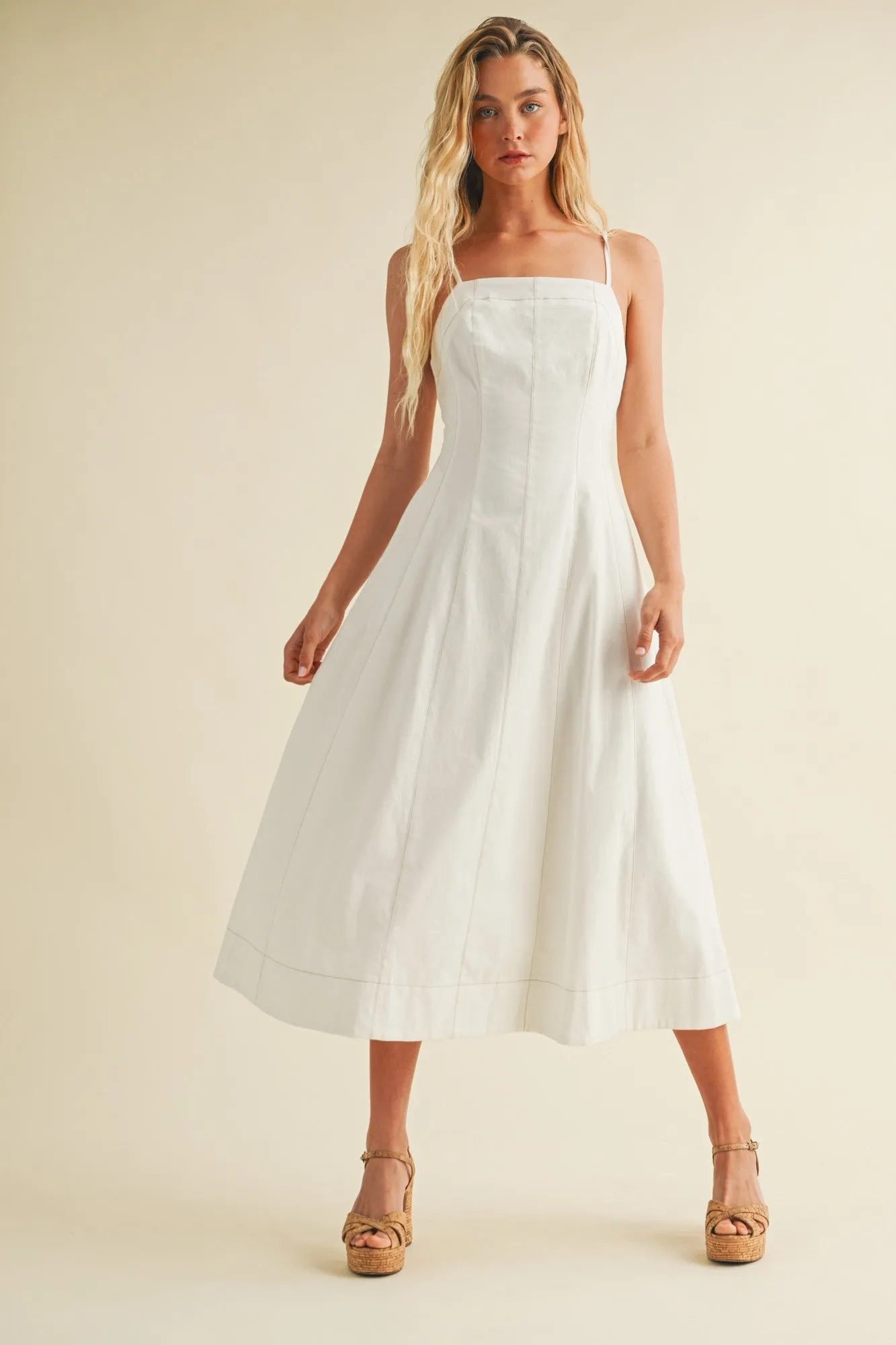 The Harlow Midi Dress sold by Brightside Boutique