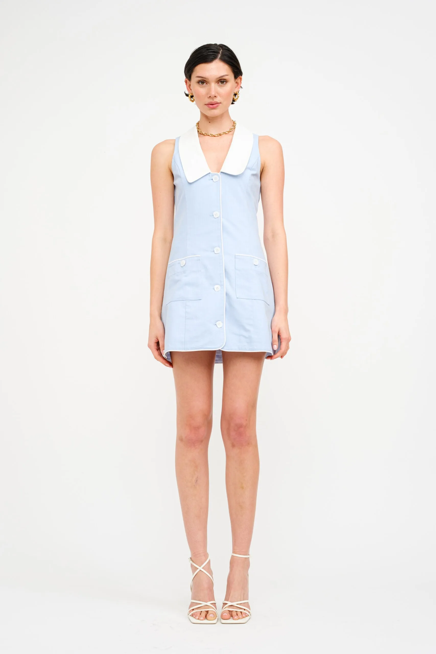 Isla Blue Dress sold by Brightside Boutique