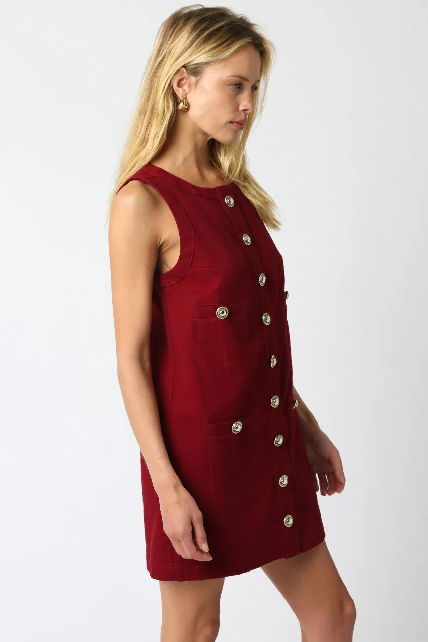 Karina Button Mini Dress sold by Brightside Boutique product image thumbnail 4