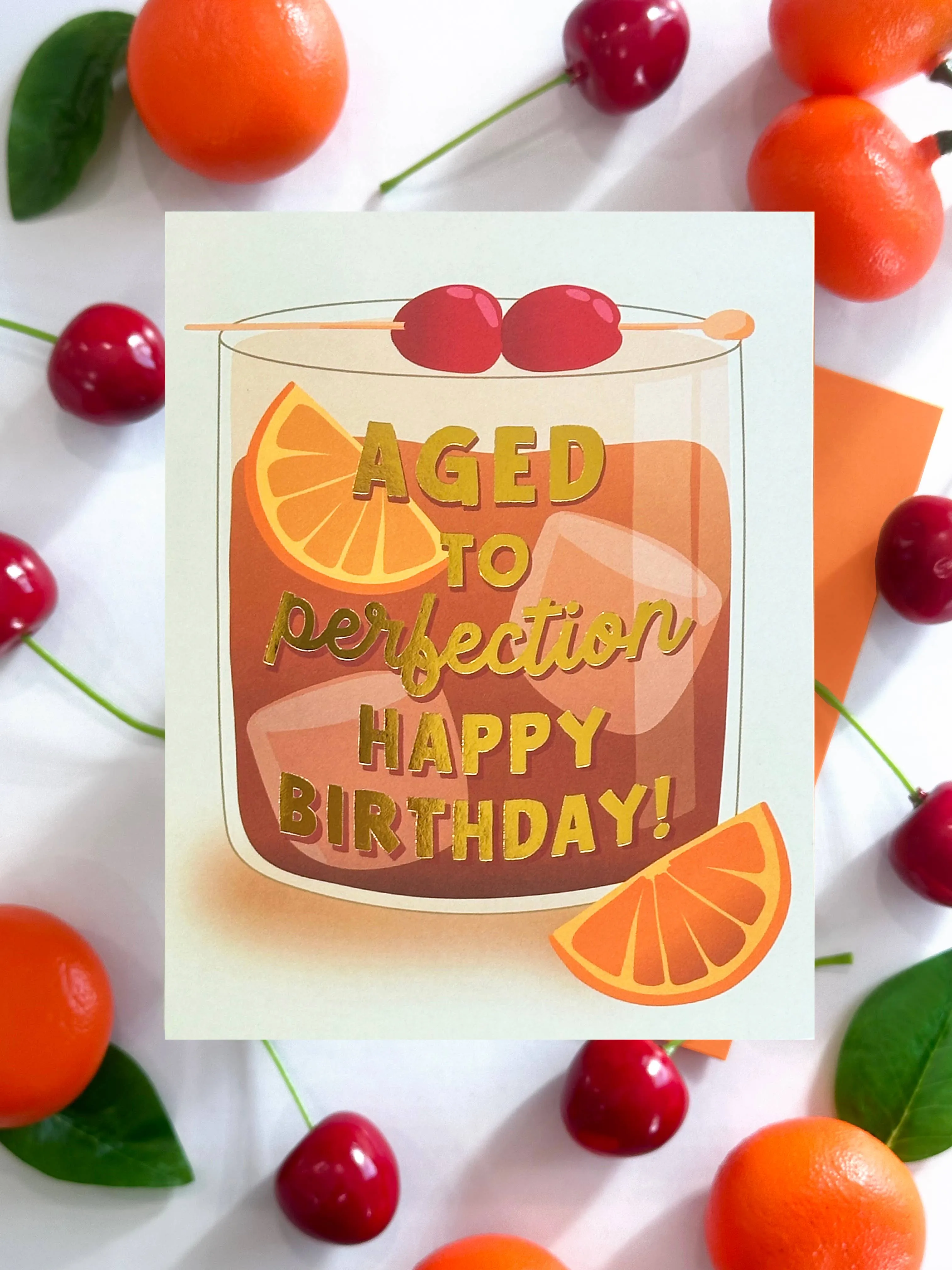 Aged to Perfection Whiskey Birthday Card sold by Brightside Boutique product image thumbnail 3