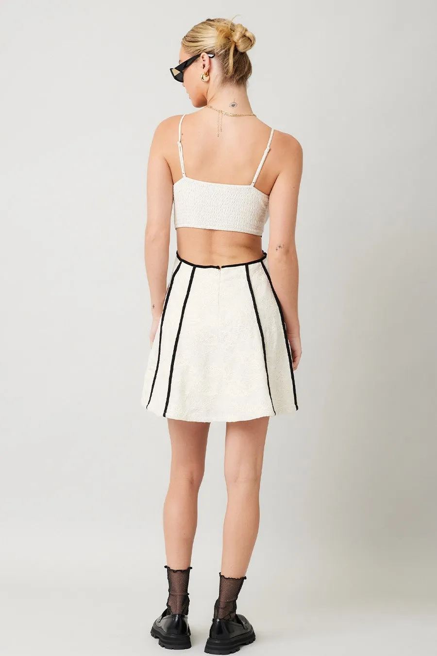 Ivory Meadow Embroidered Mini Dress sold by Brightside Boutique product image thumbnail 4