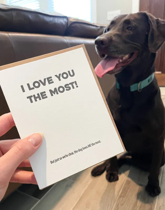 I Love You The Most Card sold by Brightside Boutique