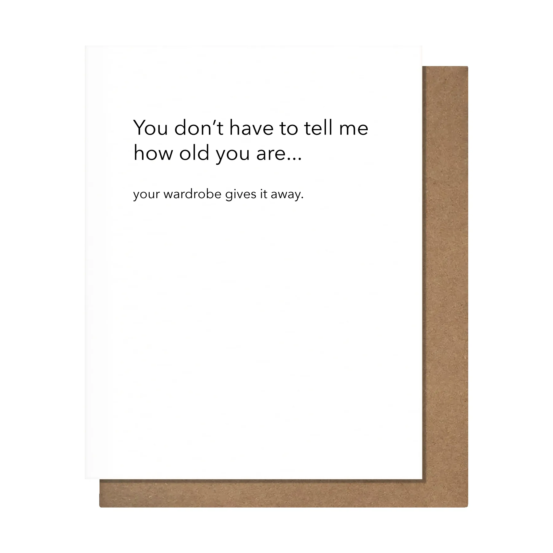 Wardrobe Birthday Card sold by Brightside Boutique