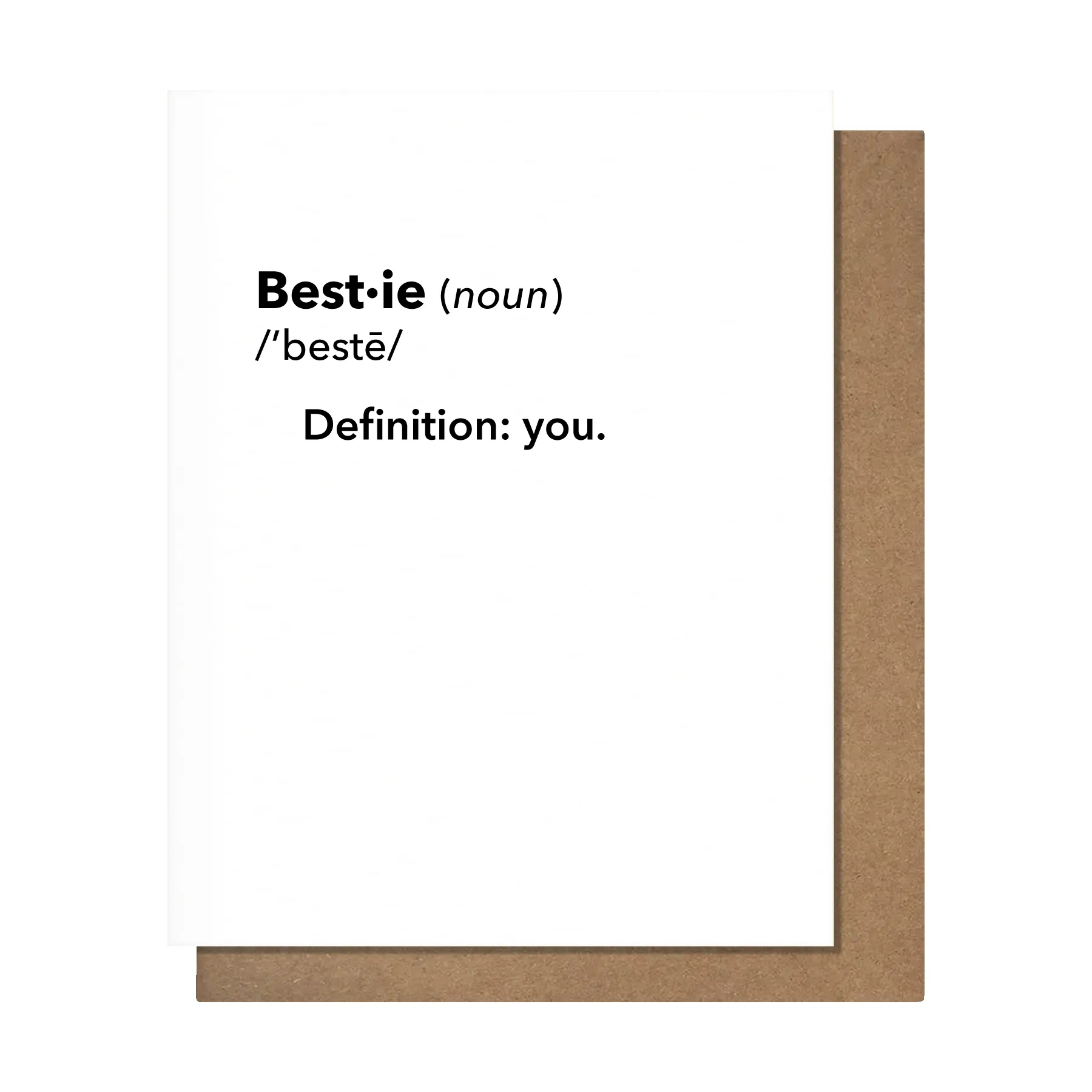 Bestie Definition Card sold by Brightside Boutique