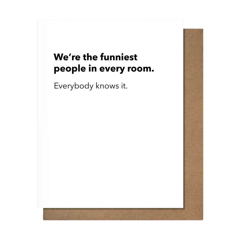 We’re the Funniest Friendship Card sold by Brightside Boutique