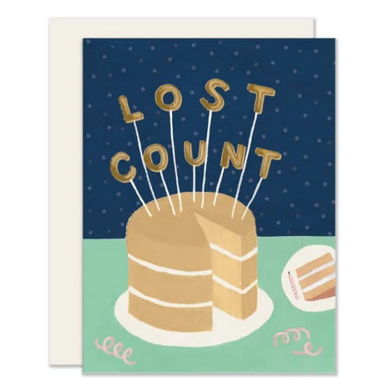 Lost Count Birthday Card sold by Brightside Boutique