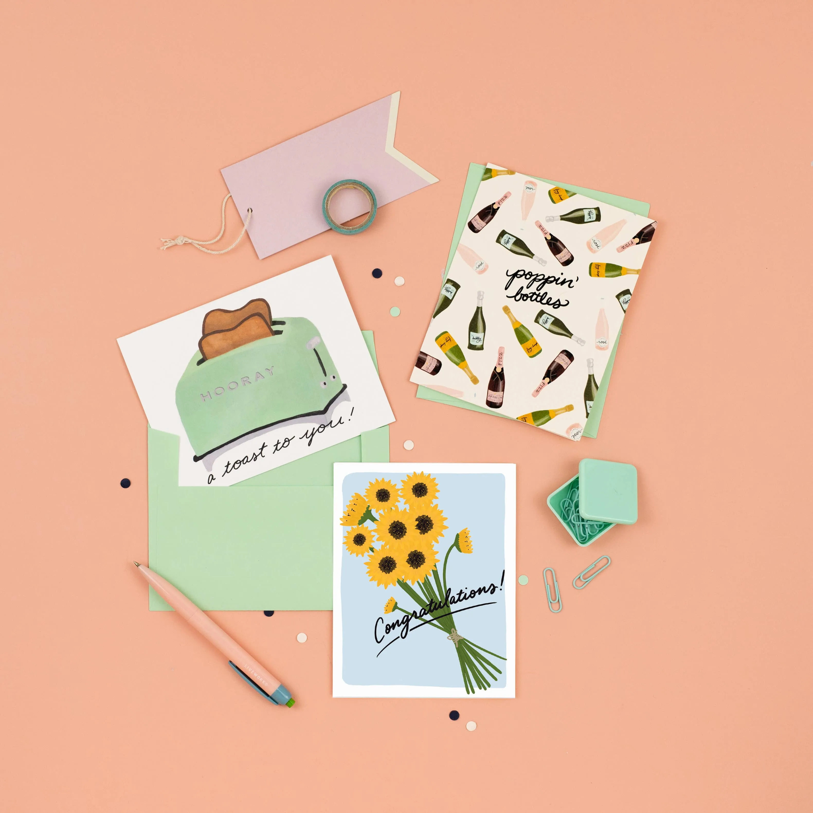 Poppin' Champs Congratulations Card sold by Brightside Boutique product image thumbnail 2