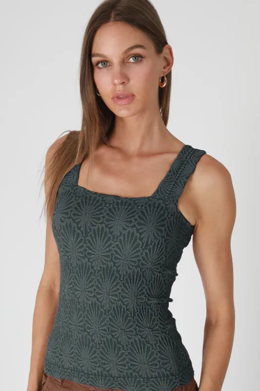 Lace Whisper Square Top sold by Brightside Boutique