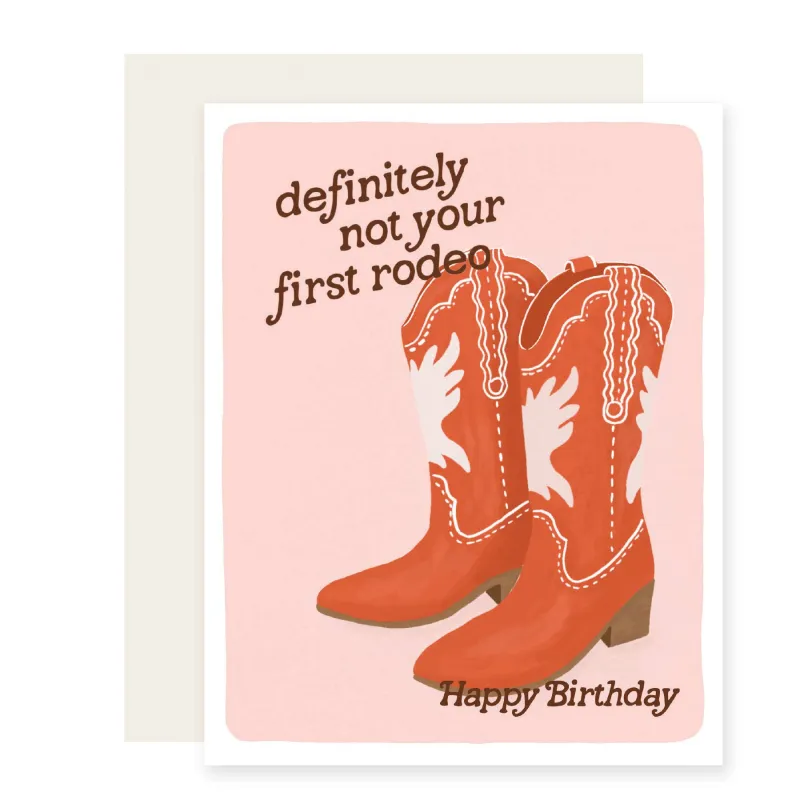 Not First Rodeo Birthday Card sold by Brightside Boutique