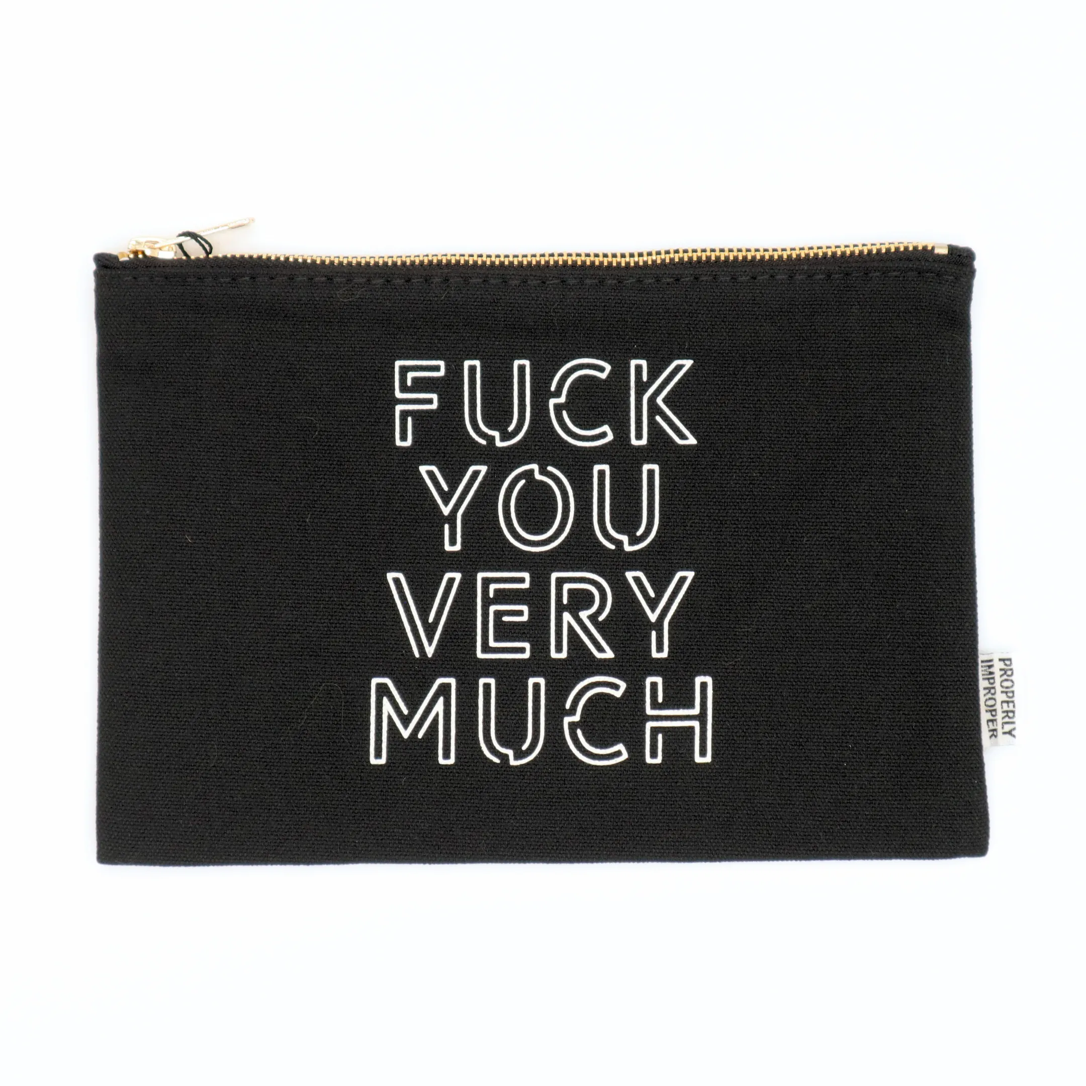 Fuck You Very Much - Canvas Pouch sold by Brightside Boutique