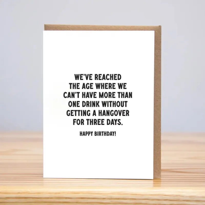Hangover Birthday Card sold by Brightside Boutique