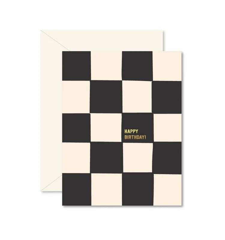 Chessboard Birthday Greeting Card sold by Brightside Boutique