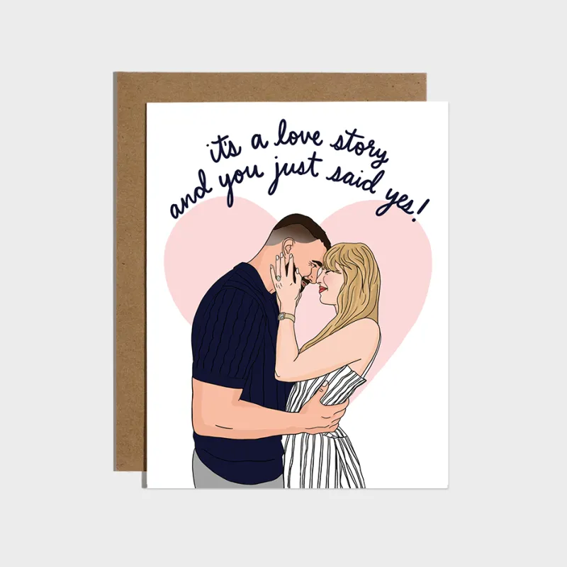 You Just Said Yes Engagement Card made by Brightside Boutique