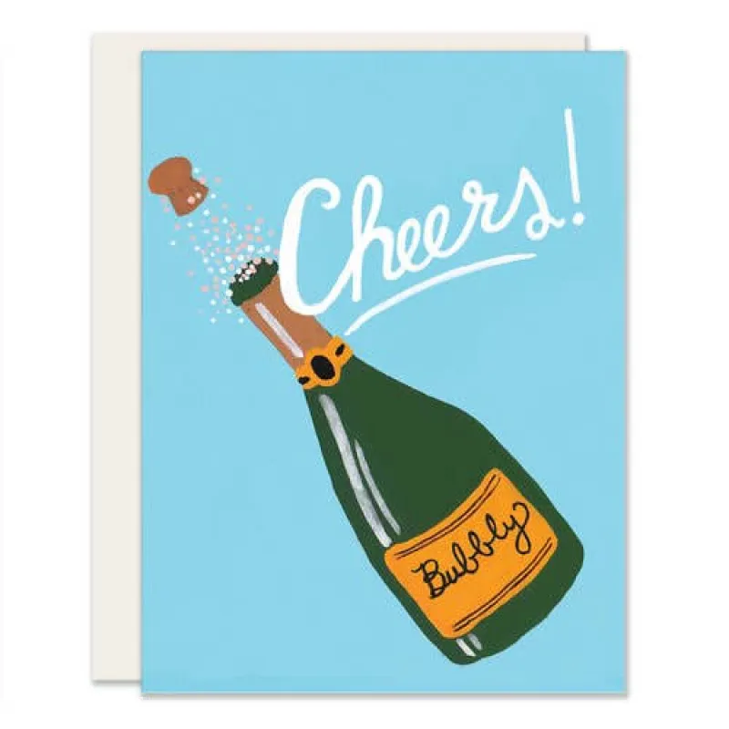 Champagne Cheers Card sold by Brightside Boutique