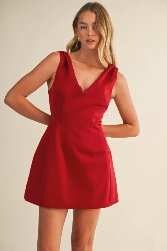 Midnight Plunge Mini Dress sold by Brightside Boutique