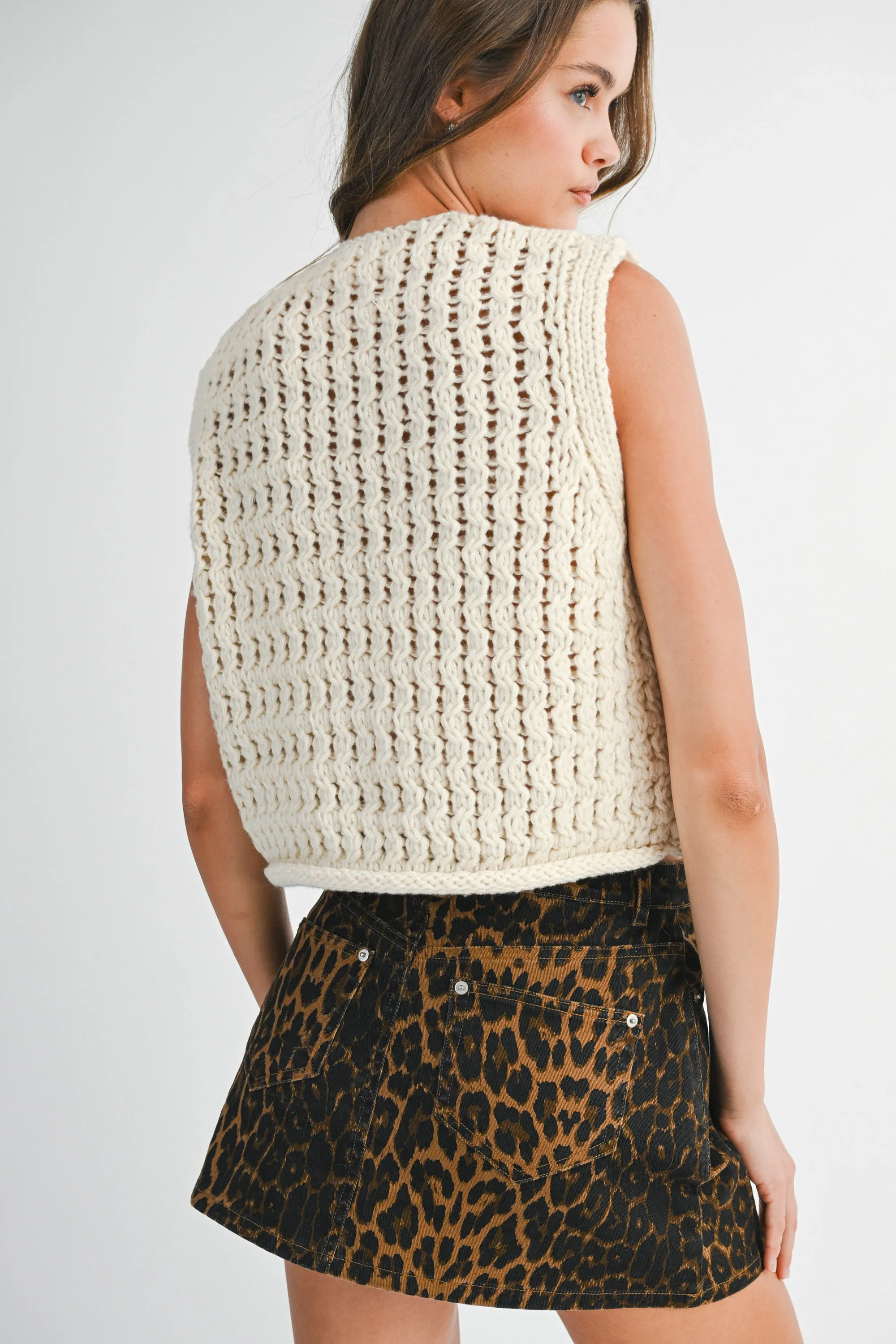 Autumn On The Ave Knit Vest sold by Brightside Boutique product image thumbnail 4