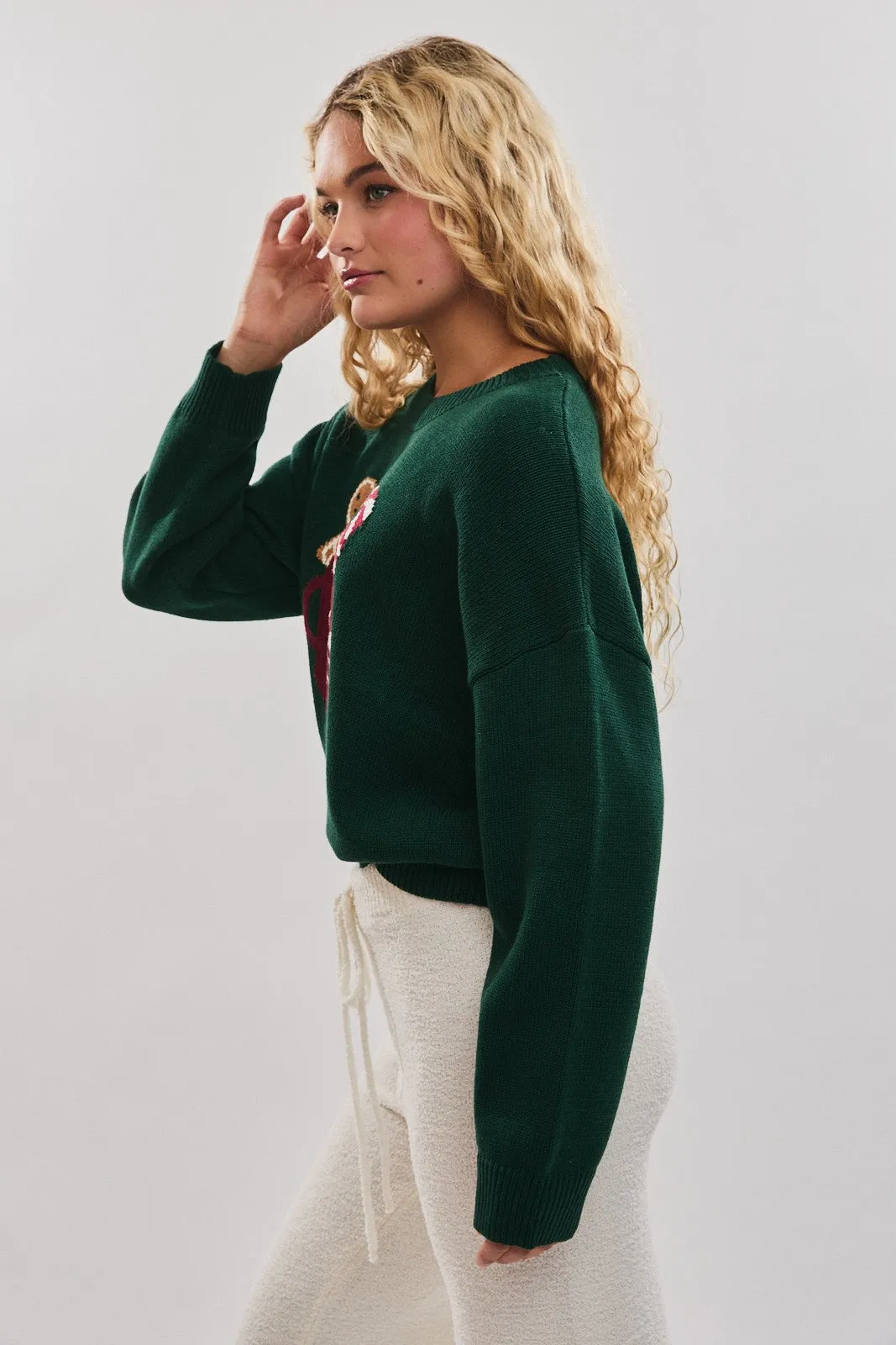 Fireside Cocoa Knit Sweater sold by Brightside Boutique product image thumbnail 3