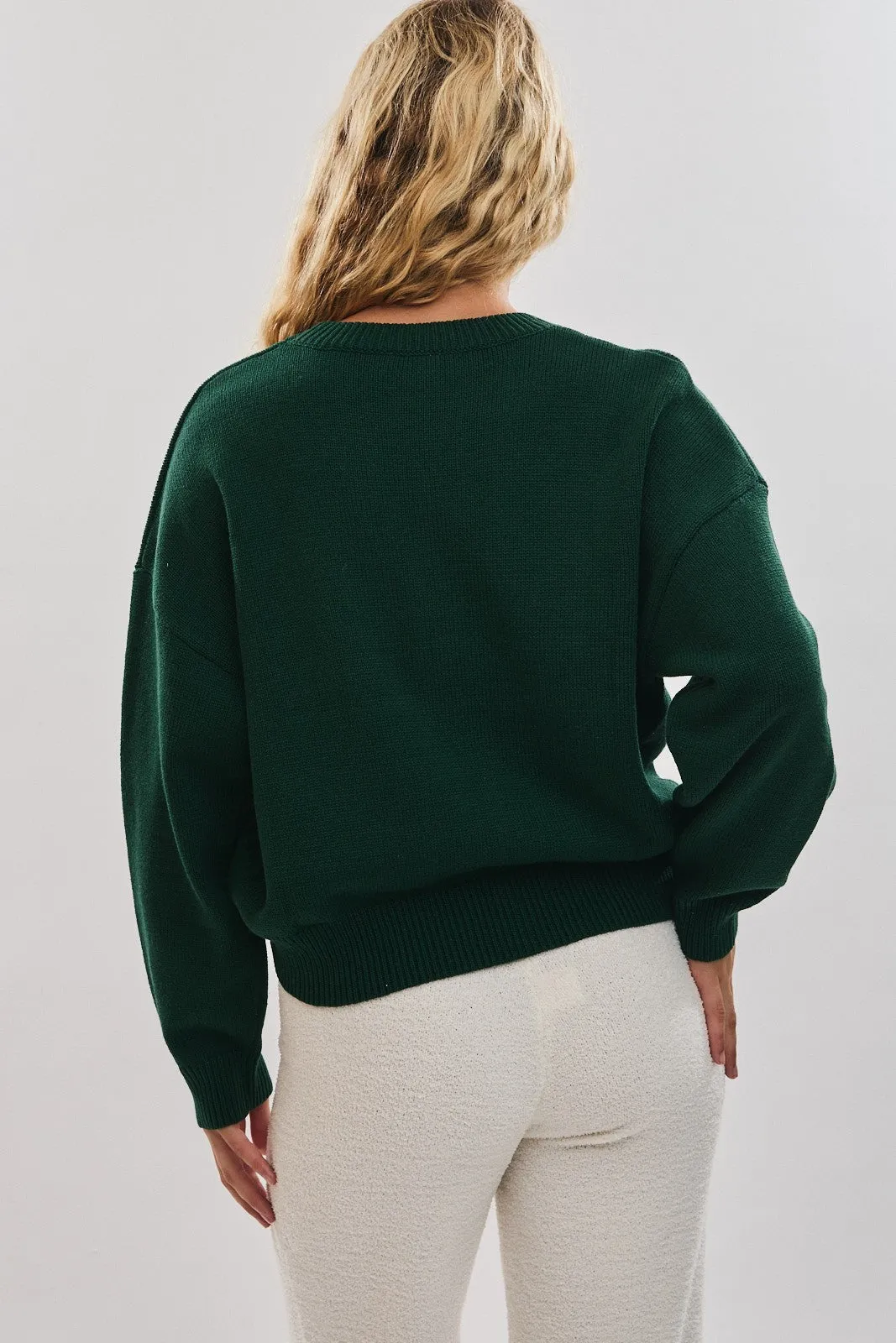 Fireside Cocoa Knit Sweater sold by Brightside Boutique product image thumbnail 4