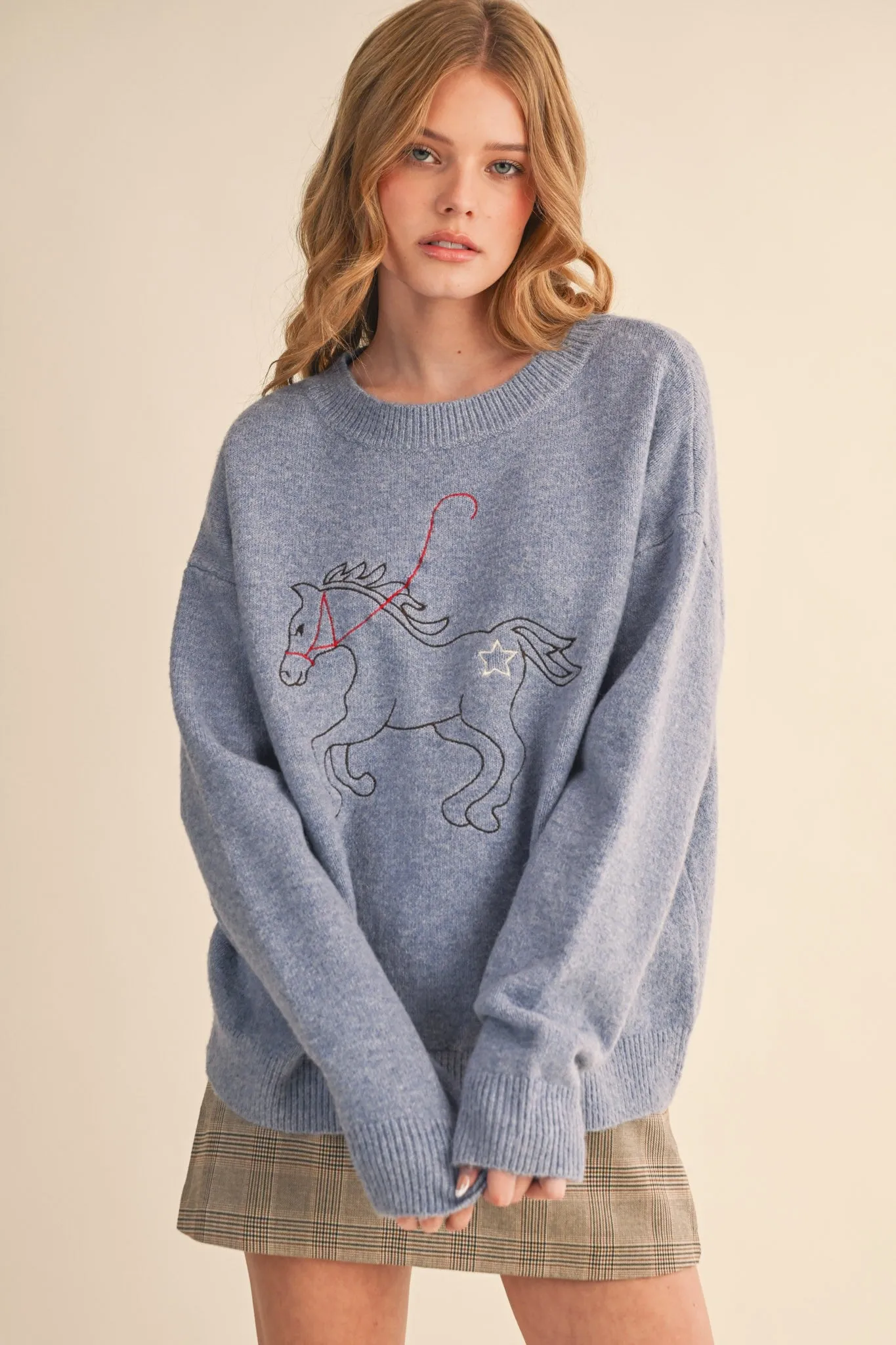 Equestrian Charm Sweater sold by Brightside Boutique product image thumbnail 3