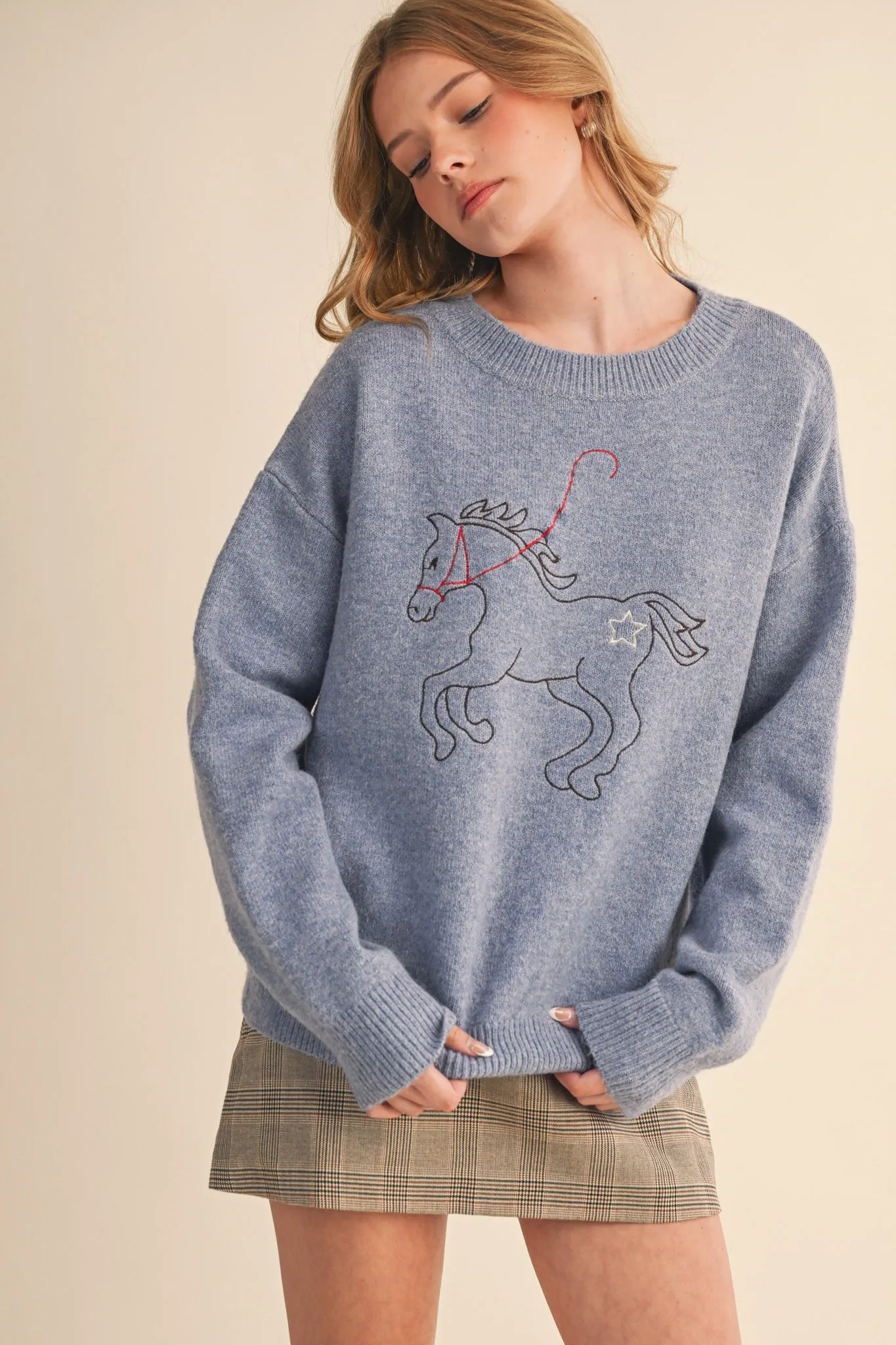 Equestrian Charm Sweater sold by Brightside Boutique product image thumbnail 5