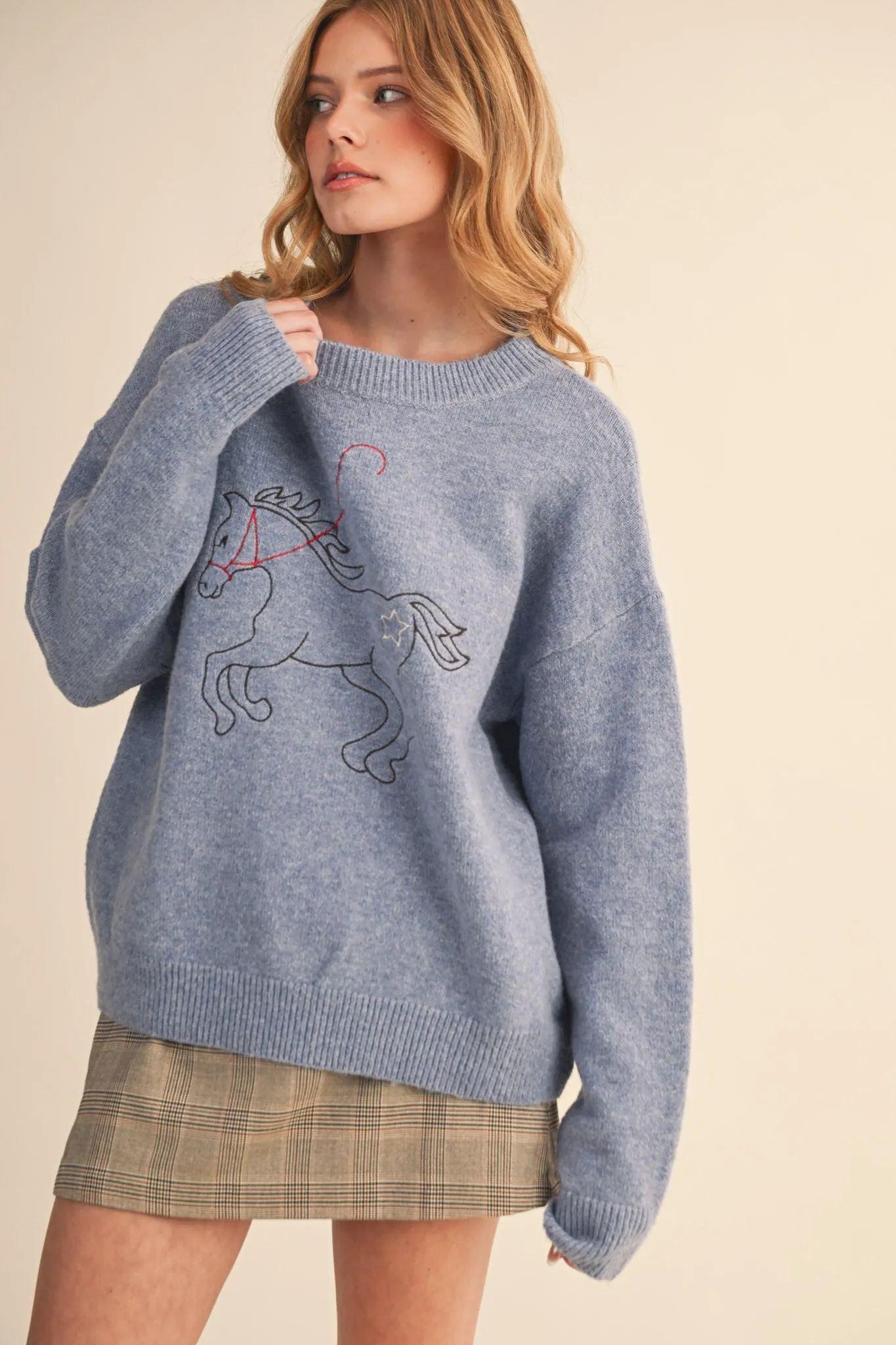Equestrian Charm Sweater sold by Brightside Boutique product image thumbnail 2