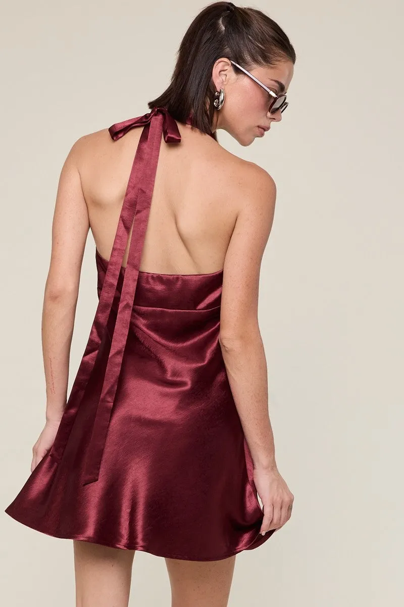 Golden Hour Halter Mini Dress sold by Brightside Boutique product image thumbnail 3