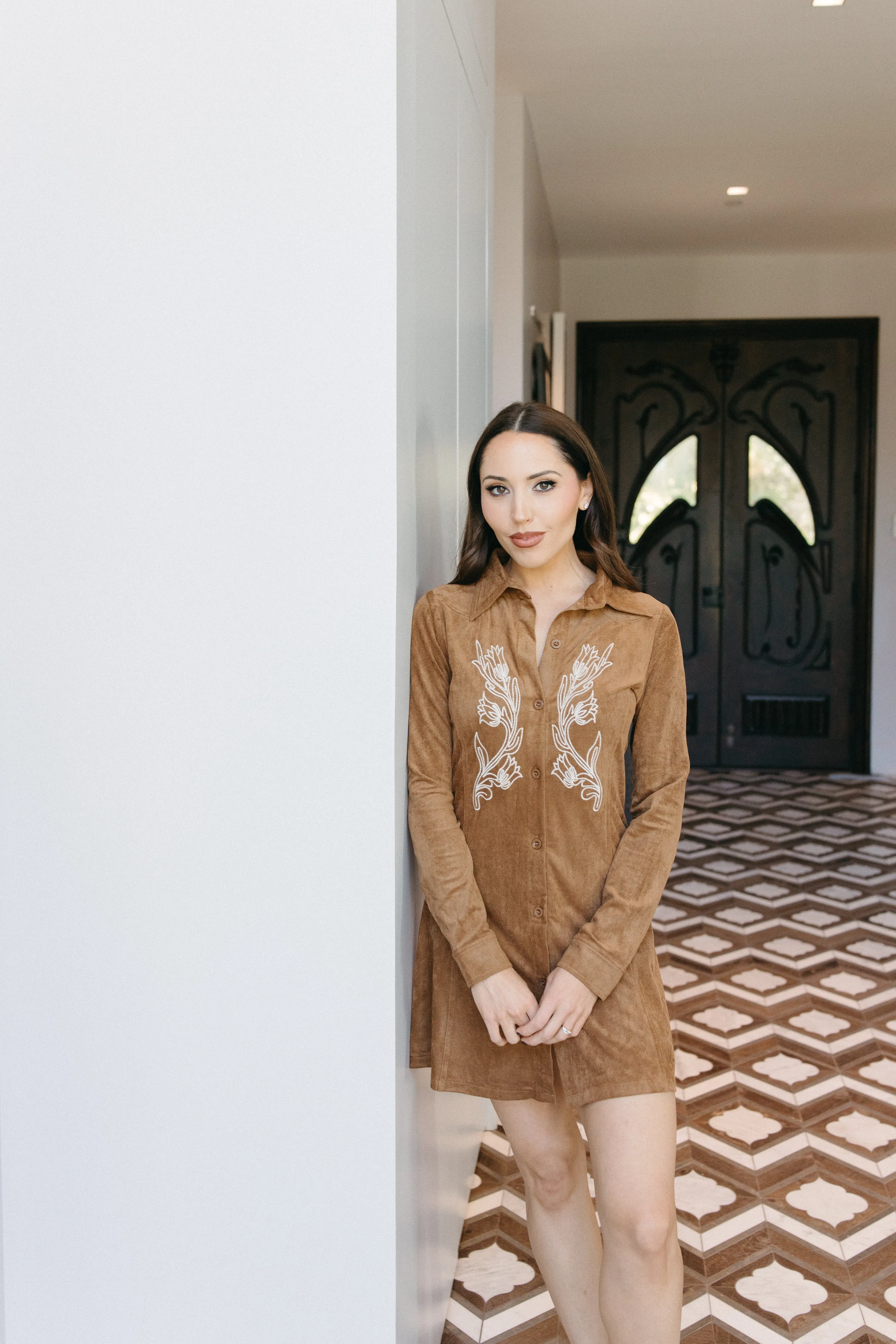 Wildflower Whimsy Mini Dress sold by Brightside Boutique product image thumbnail 4