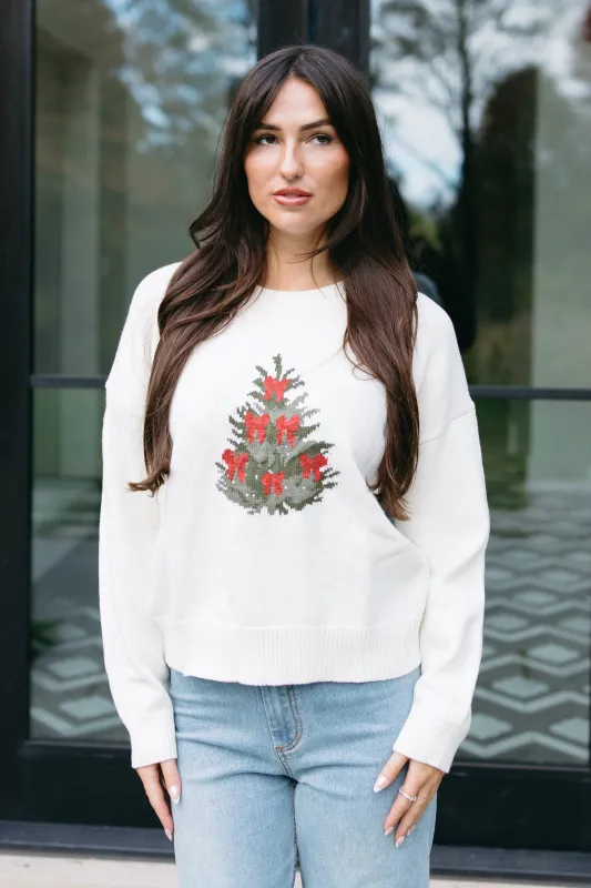 Tinsel Twist Sweater sold by Brightside Boutique