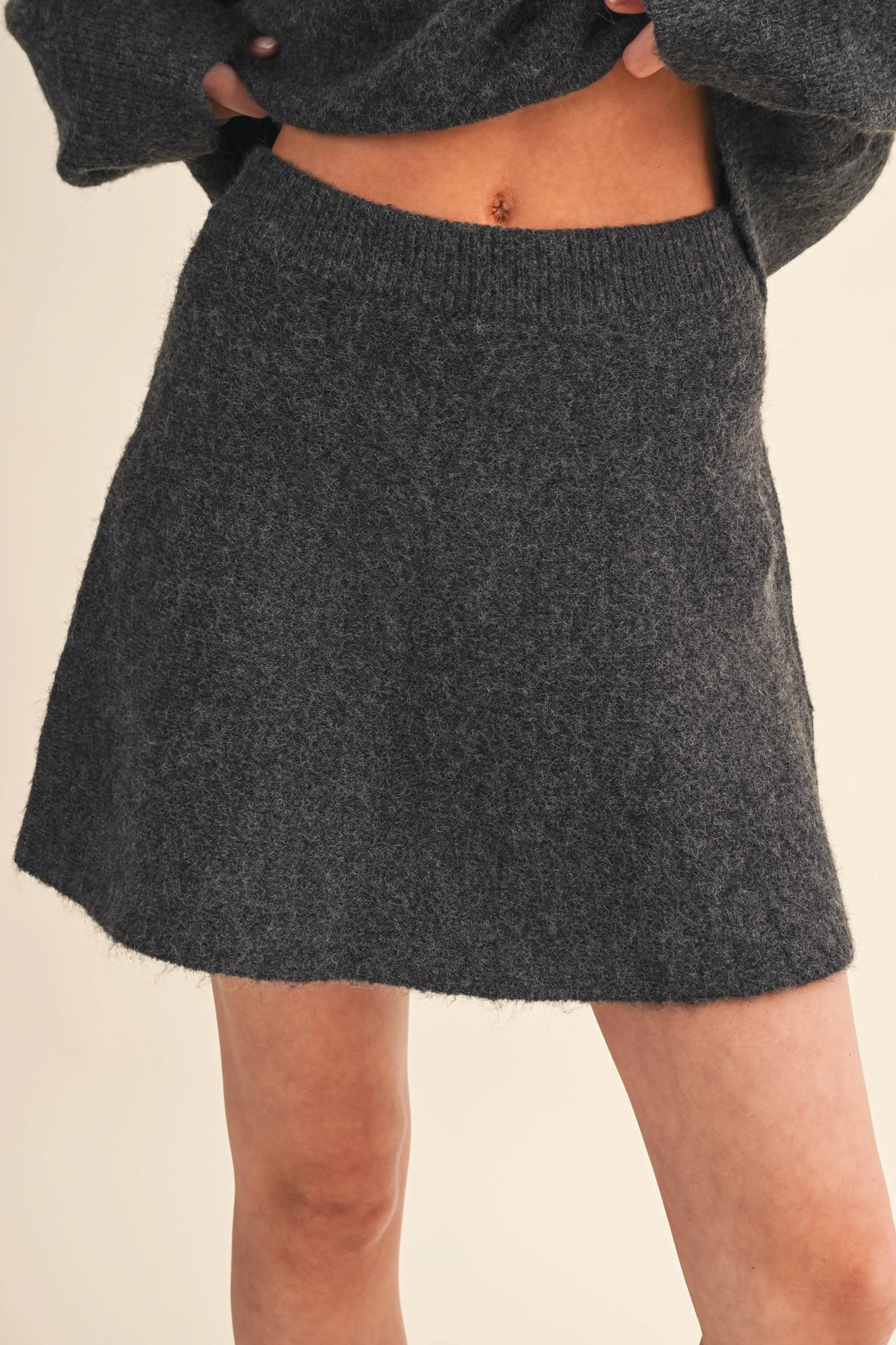 The Amélie Knit Flared Mini Skirt sold by Brightside Boutique product image thumbnail 4