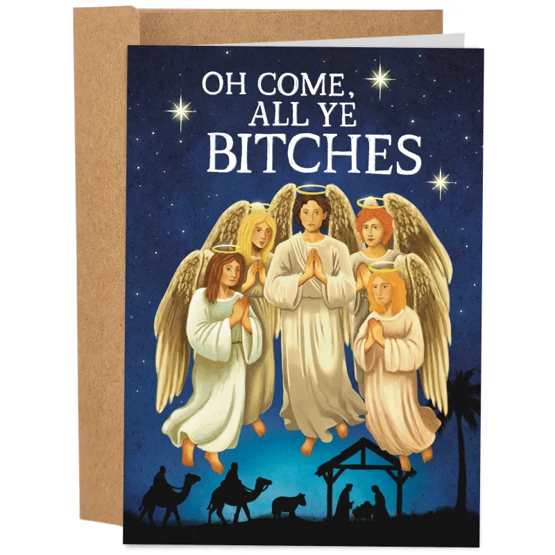 All Ye Bitches Christmas Card sold by Brightside Boutique