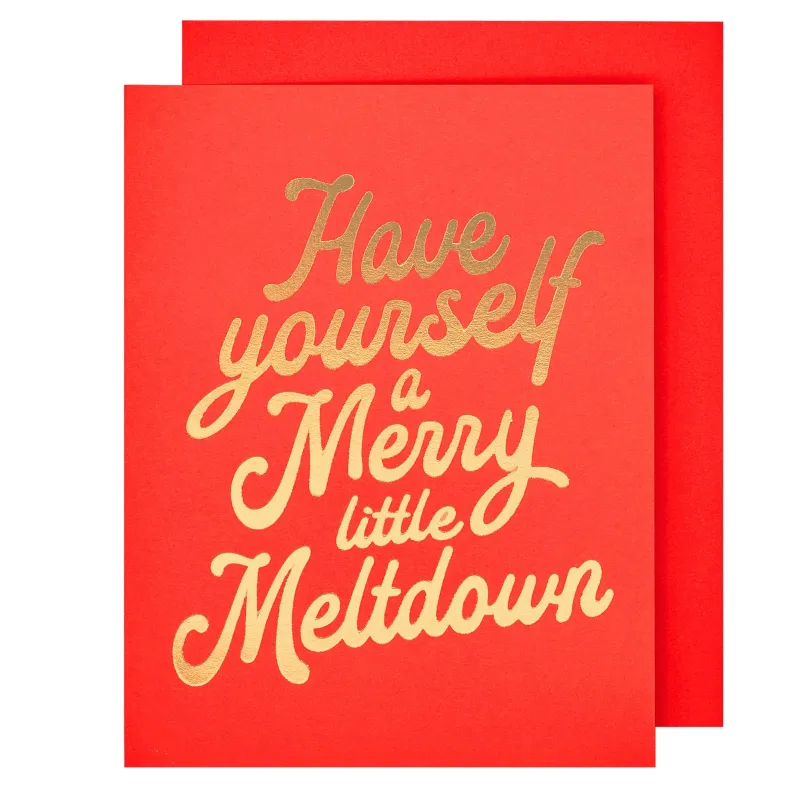Merry Meltdown Holiday Card sold by Brightside Boutique