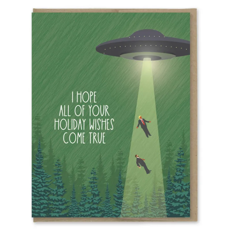 UFO Take Our Leaders Holiday Card sold by Brightside Boutique