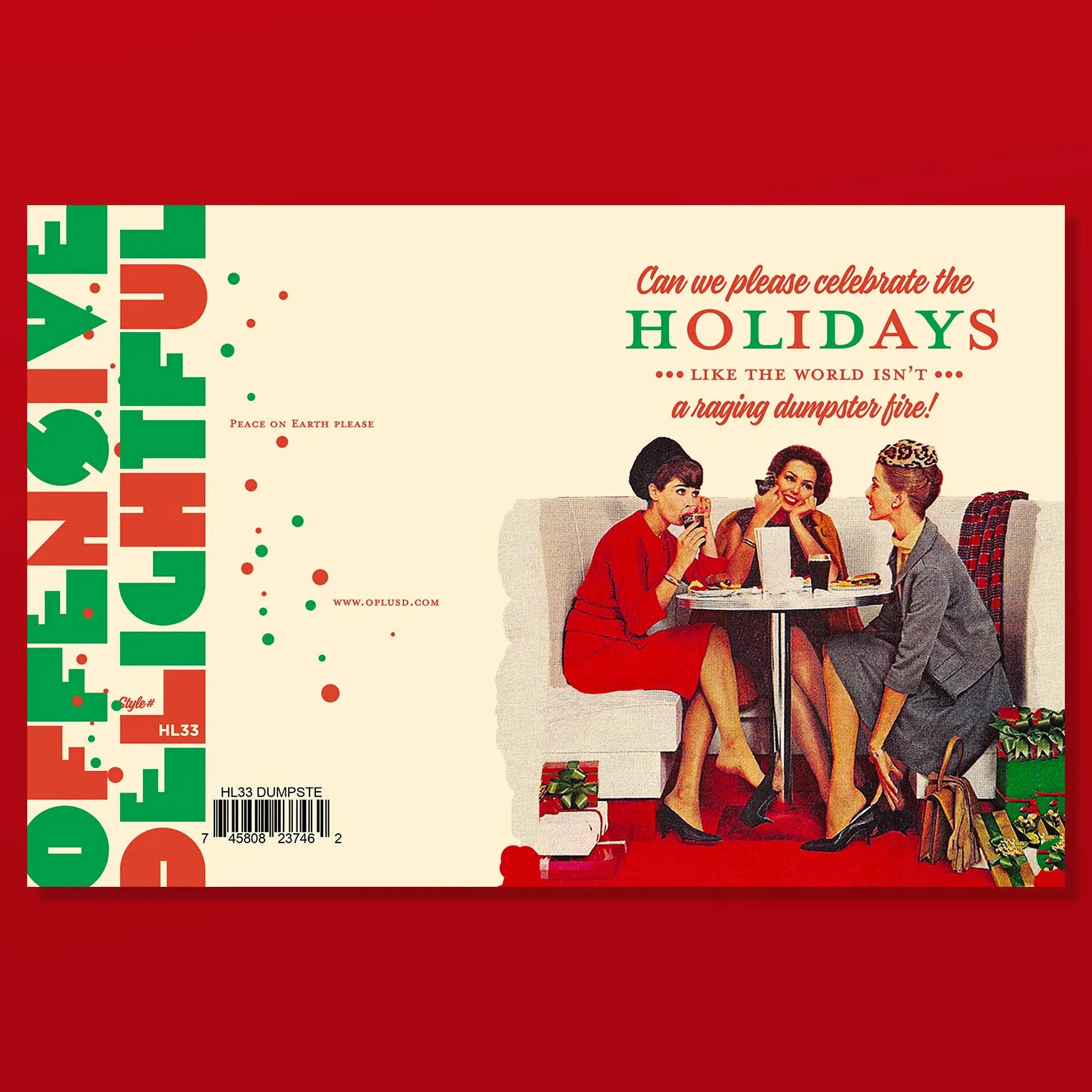 DUMPSTER FIRE HOLIDAYS! Christmas Card sold by Brightside Boutique product image thumbnail 2