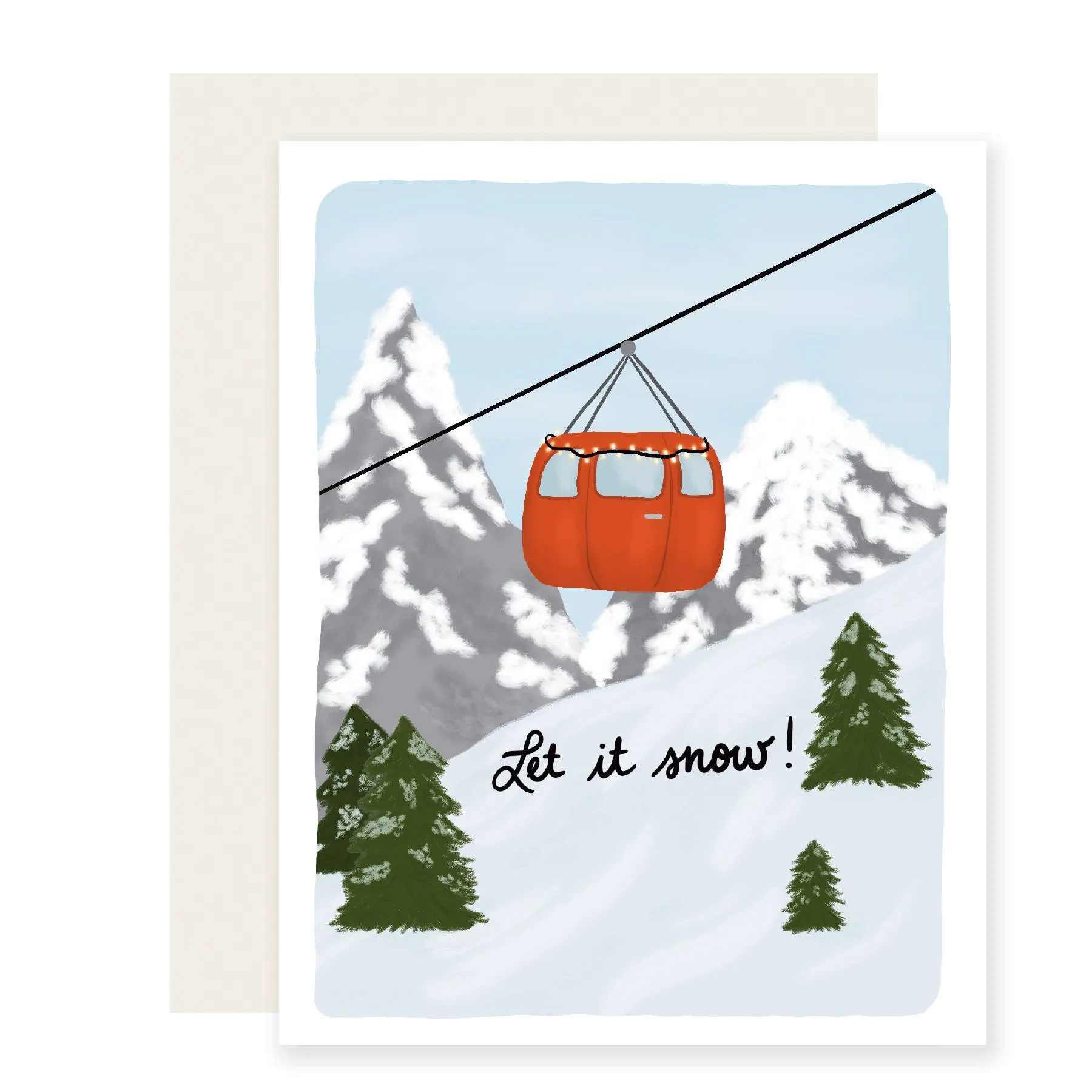 Let it Snow Card Season's Greetings Card sold by Brightside Boutique