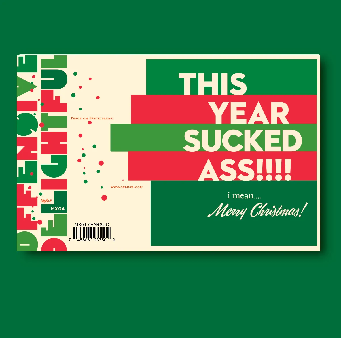 THIS YEAR SUCKED! Christmas Card sold by Brightside Boutique product image thumbnail 2