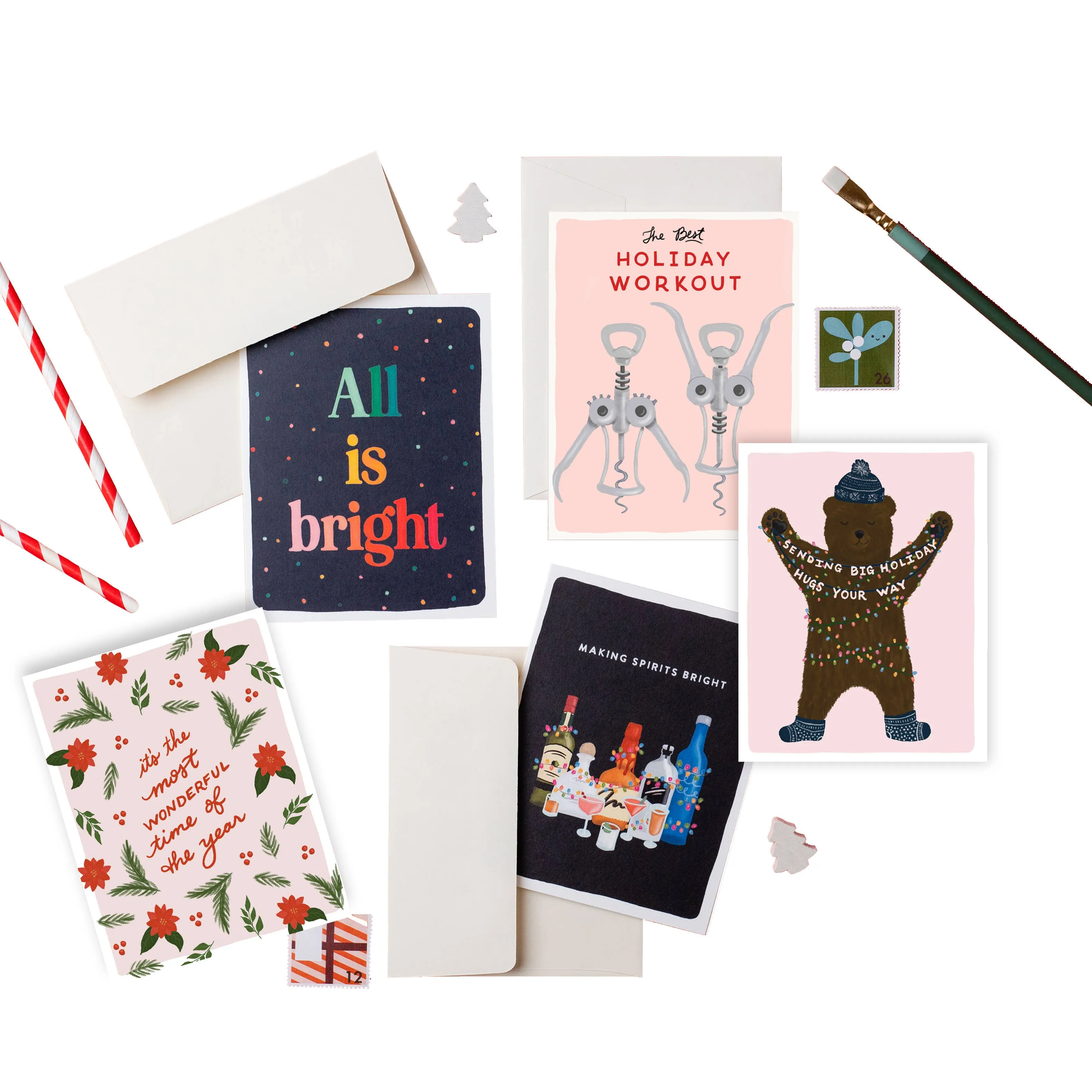 Making Spirits Bright Greeting Card sold by Brightside Boutique product image thumbnail 2