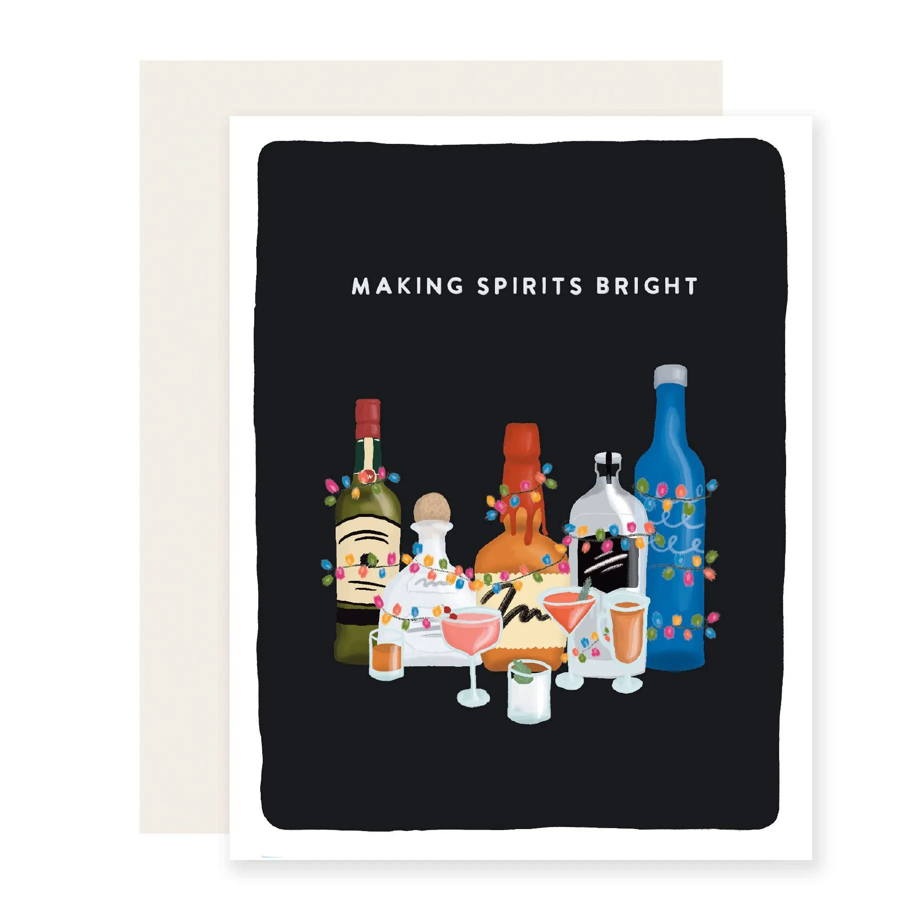 Making Spirits Bright Greeting Card sold by Brightside Boutique