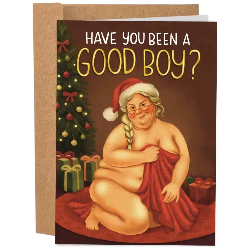 Have You Been A Good Boy Christmas Card sold by Brightside Boutique