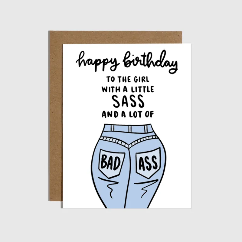 Sass + Badass Birthday Card sold by Brightside Boutique